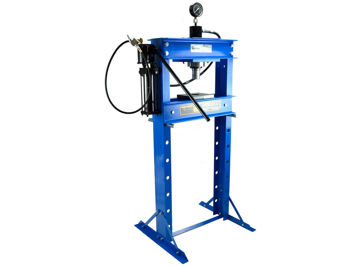 30 ton lucht-/hydraulische werkplaatspers met manometer