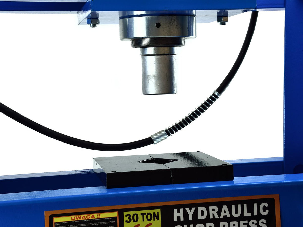 30 ton lucht-/hydraulische werkplaatspers met manometer