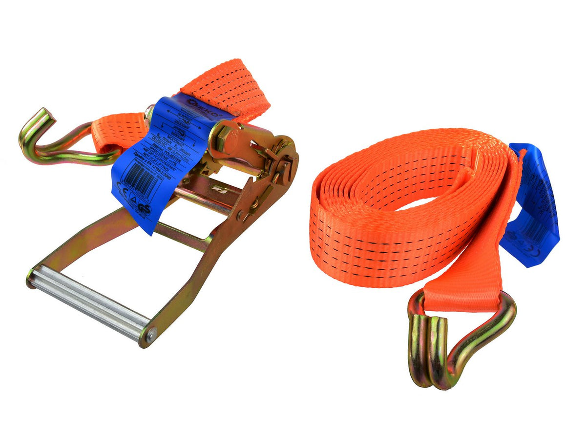Ratel-spanband met J-haken 4m/5T/50mm