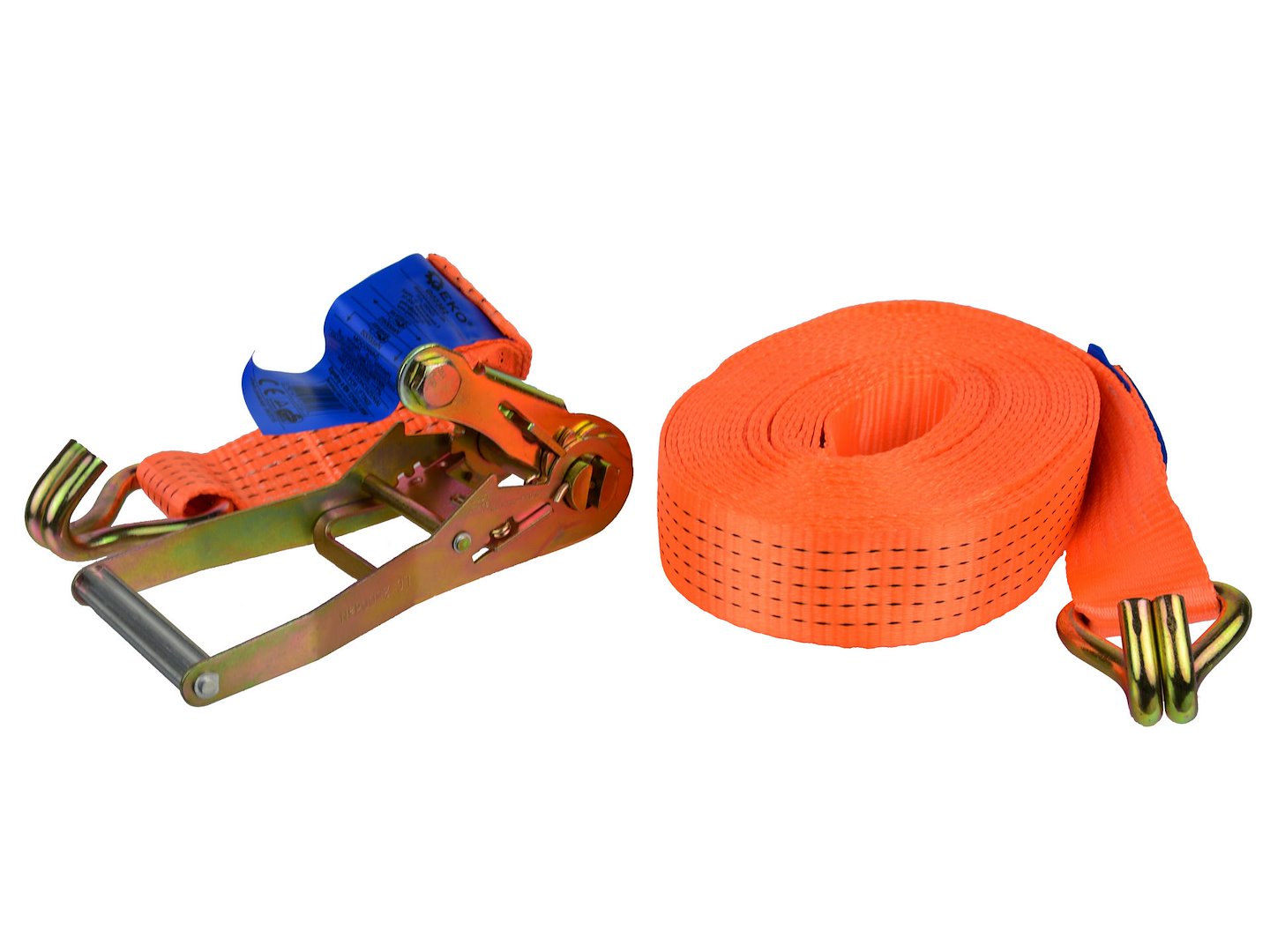 Ratel-spanband met J-haken 12m/5T/50mm