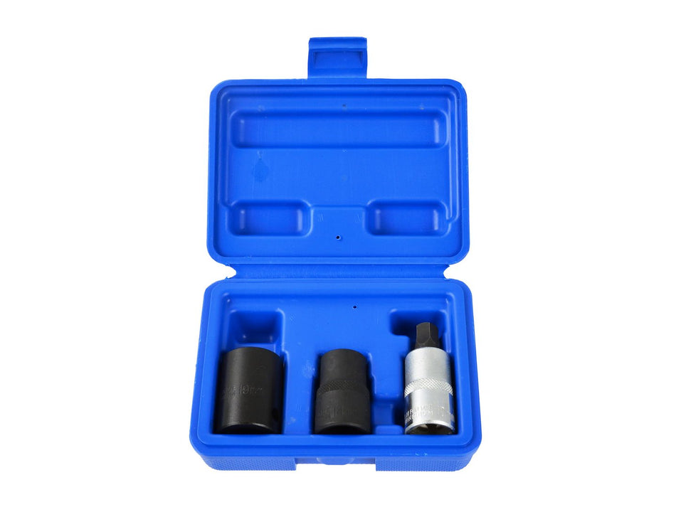 Remklauw-dopset 3 stuks 1/2" vierkante aandrijving