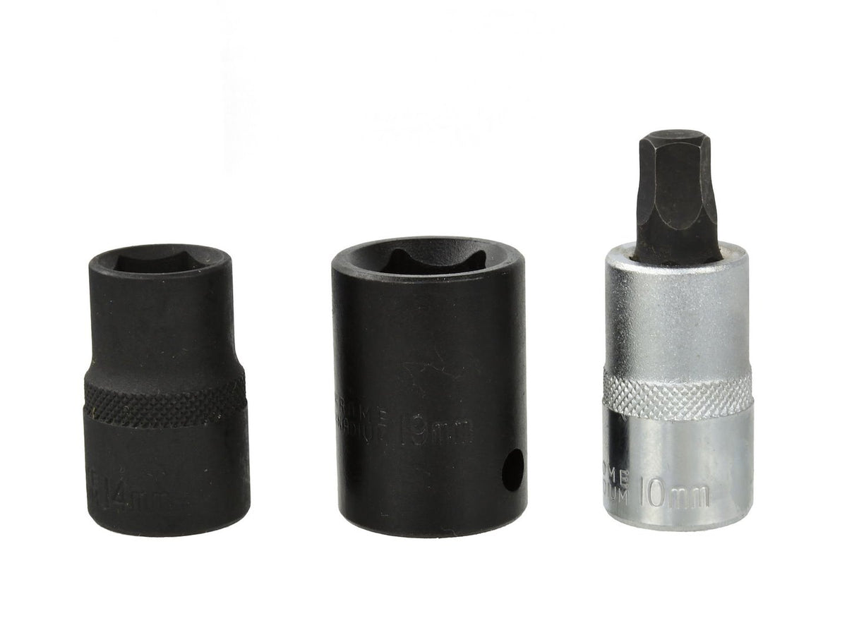 Remklauw-dopset 3 stuks 1/2" vierkante aandrijving