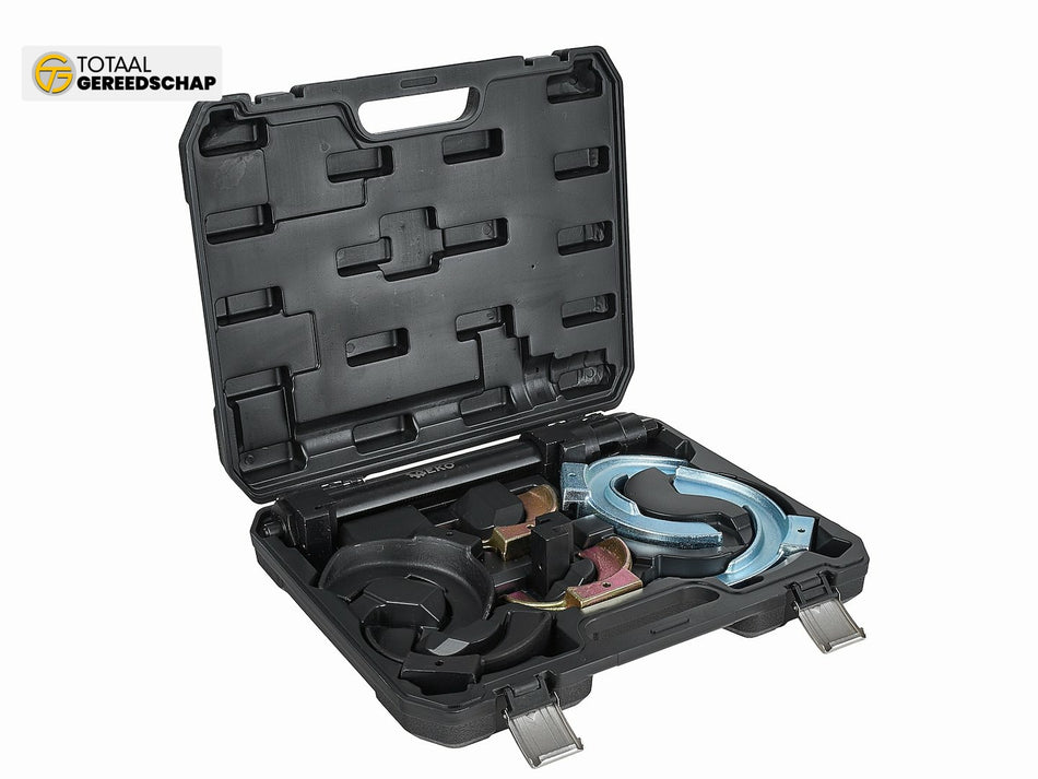 Interchangeable-fork spring compressor