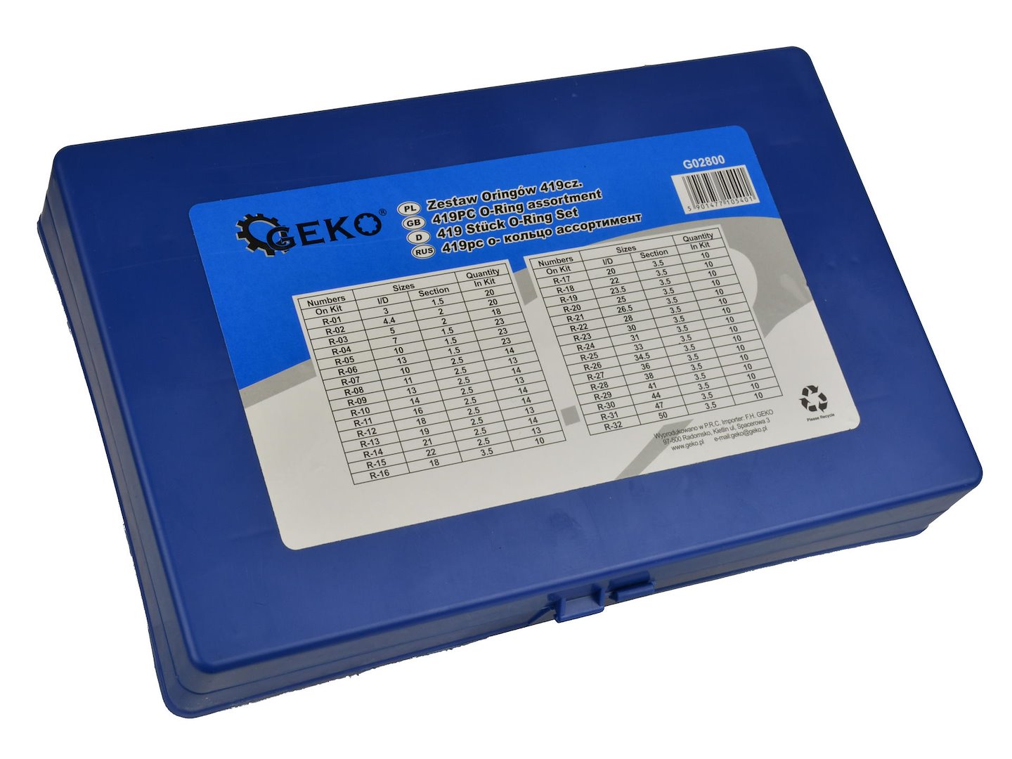 419-delige O-ring assortiment