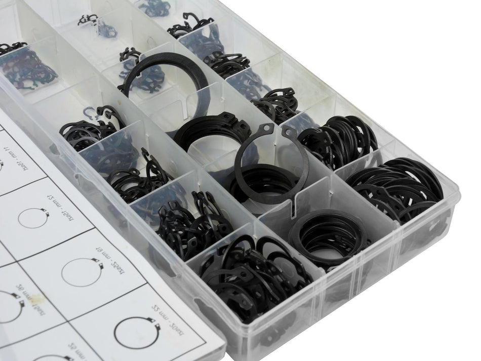 Externe circlip assortiment 300 stuks 3 - 32mm