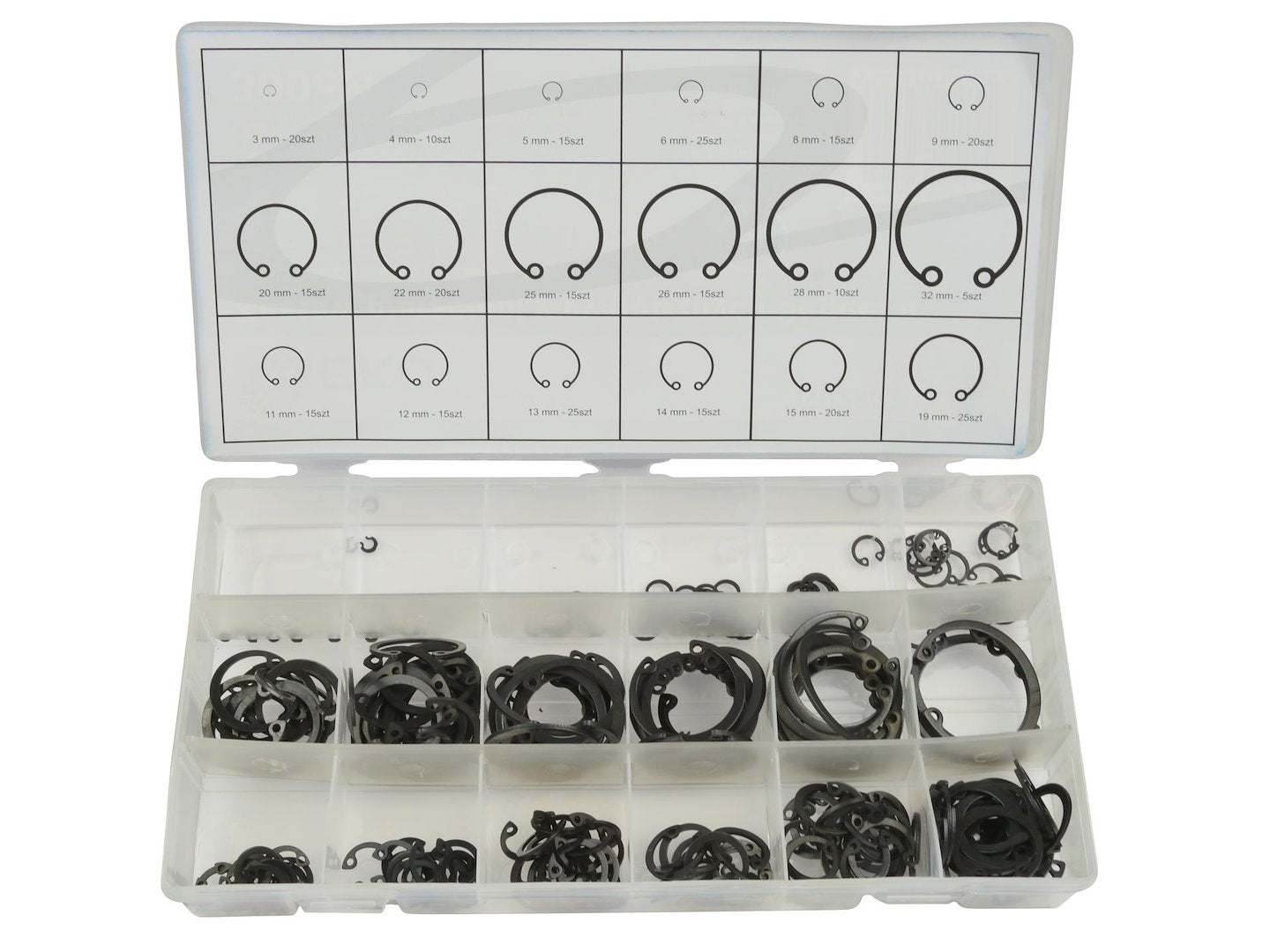 Interne circlip assortiment 300 stuks 3 - 32mm