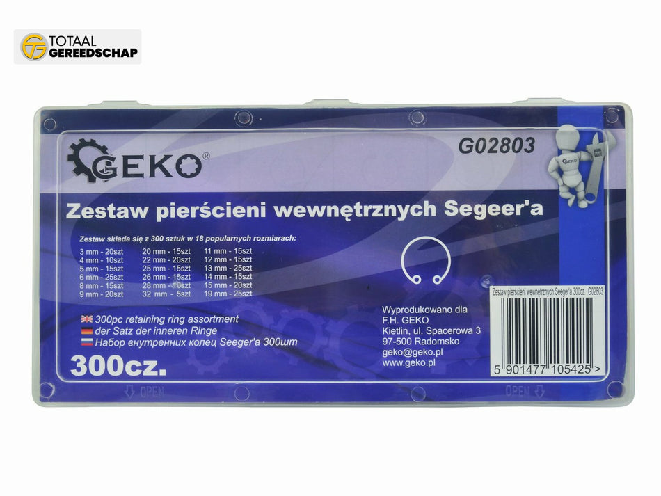 Internal Circlip Assortment 300 pcs 3 - 32mm