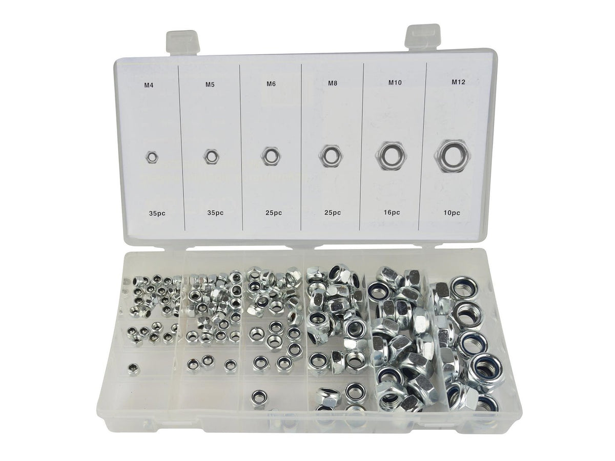146-delige nylon kraagmoer assortiment