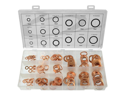 150 stuks metrisch koperen ring assortiment