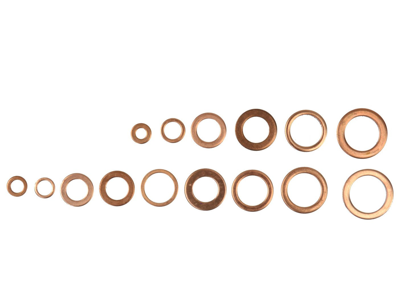 150 stuks metrisch koperen ring assortiment