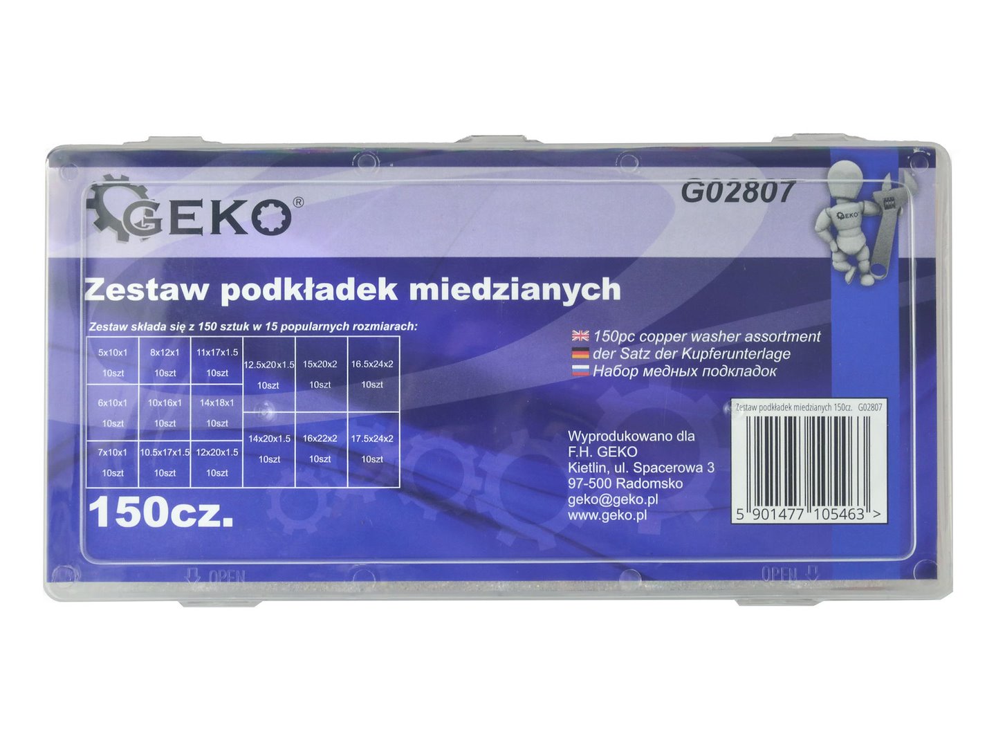150 stuks metrisch koperen ring assortiment