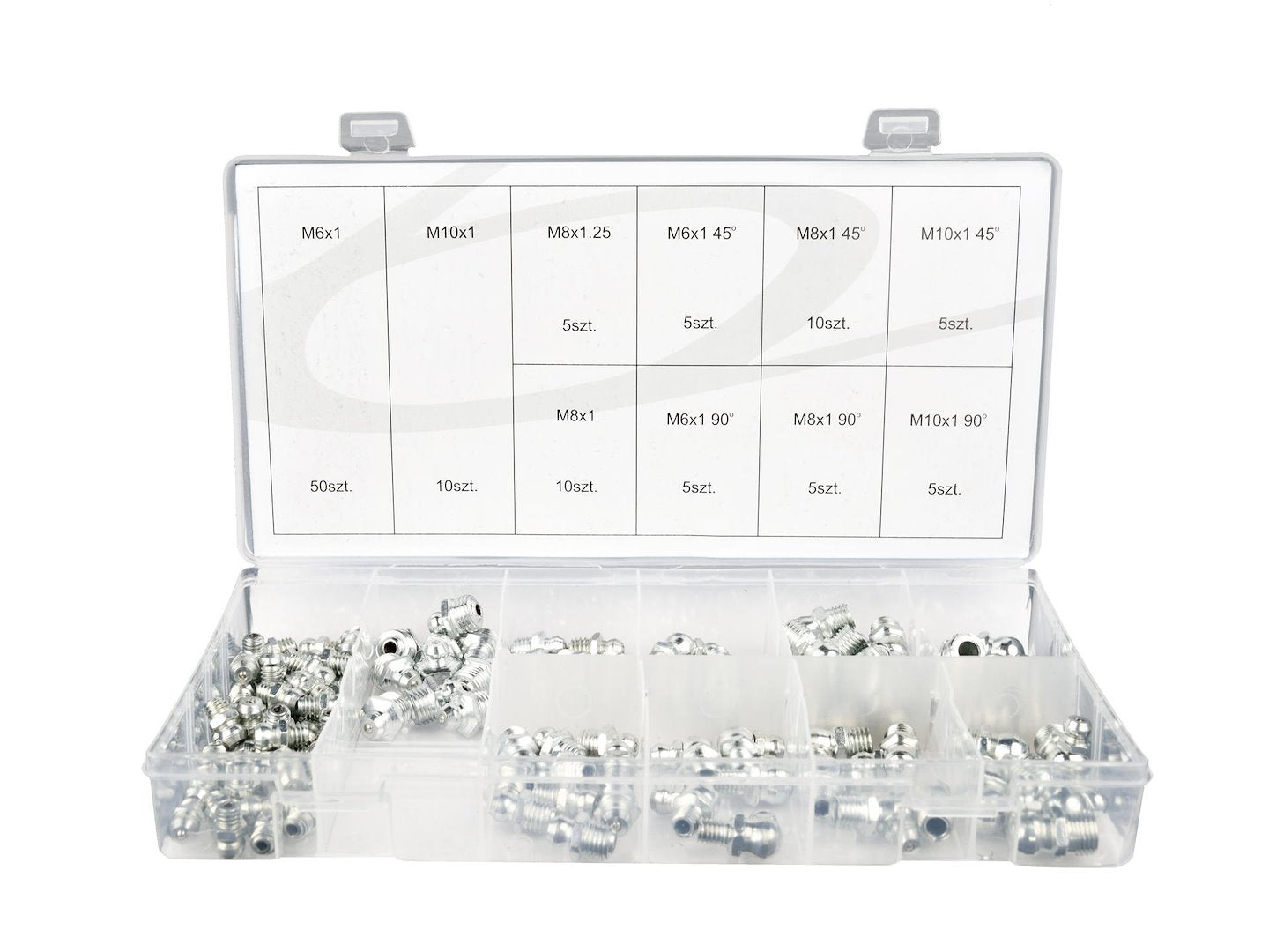 Hydraulische vetnippel assortiment 110 stuks