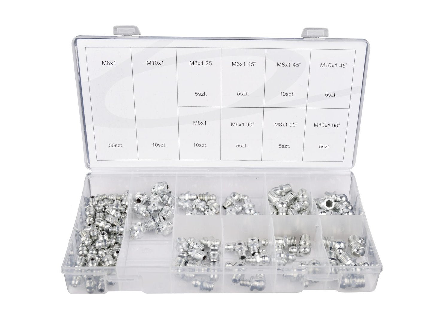 Hydraulische vetnippel assortiment 110 stuks
