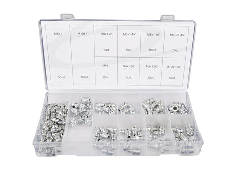 Hydraulische vetnippel assortiment 110 stuks