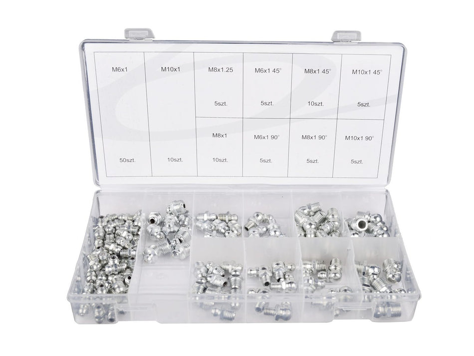 Hydraulische vetnippel assortiment 110 stuks