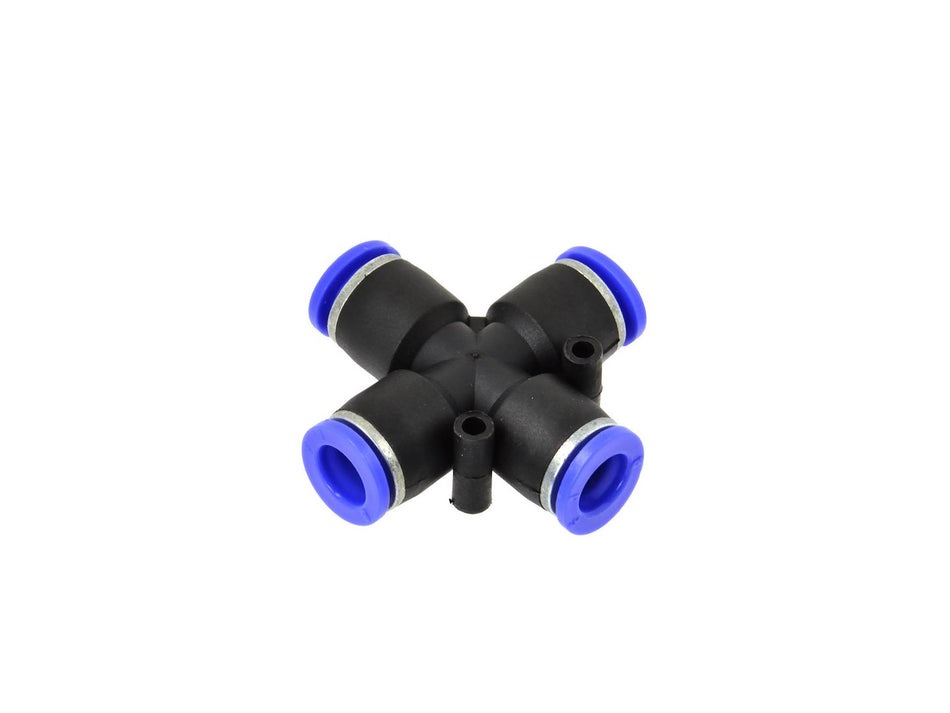 Automatische koppeling voor PU/PE-slang kruisvormig Ø8mm
