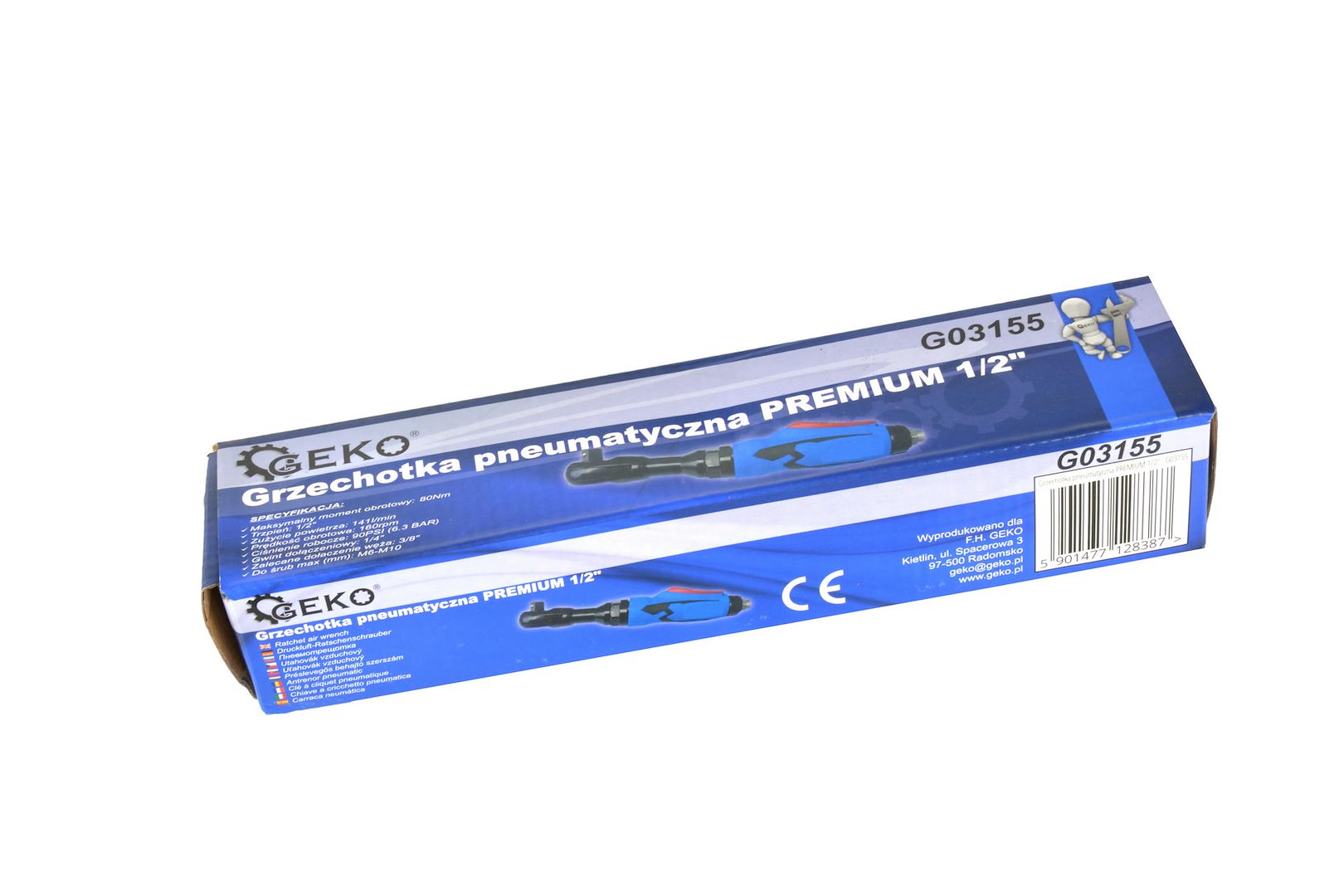 Lucht ratel sleutel 1/2" GEKO Premium