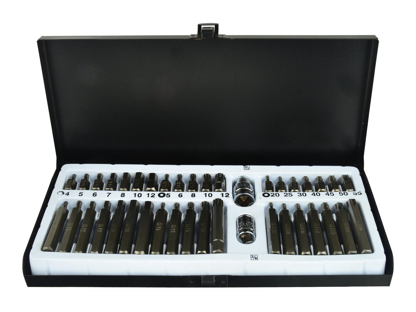 40-delige bitset Hex Spline & Star in metalen doos