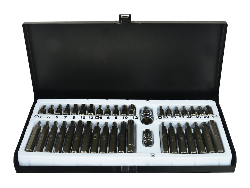 40-delige bitset Hex Spline & Star in metalen doos