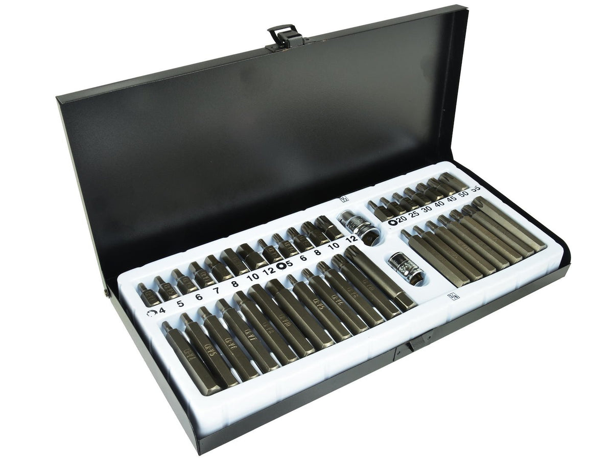 40-delige bitset Hex Spline & Star in metalen doos