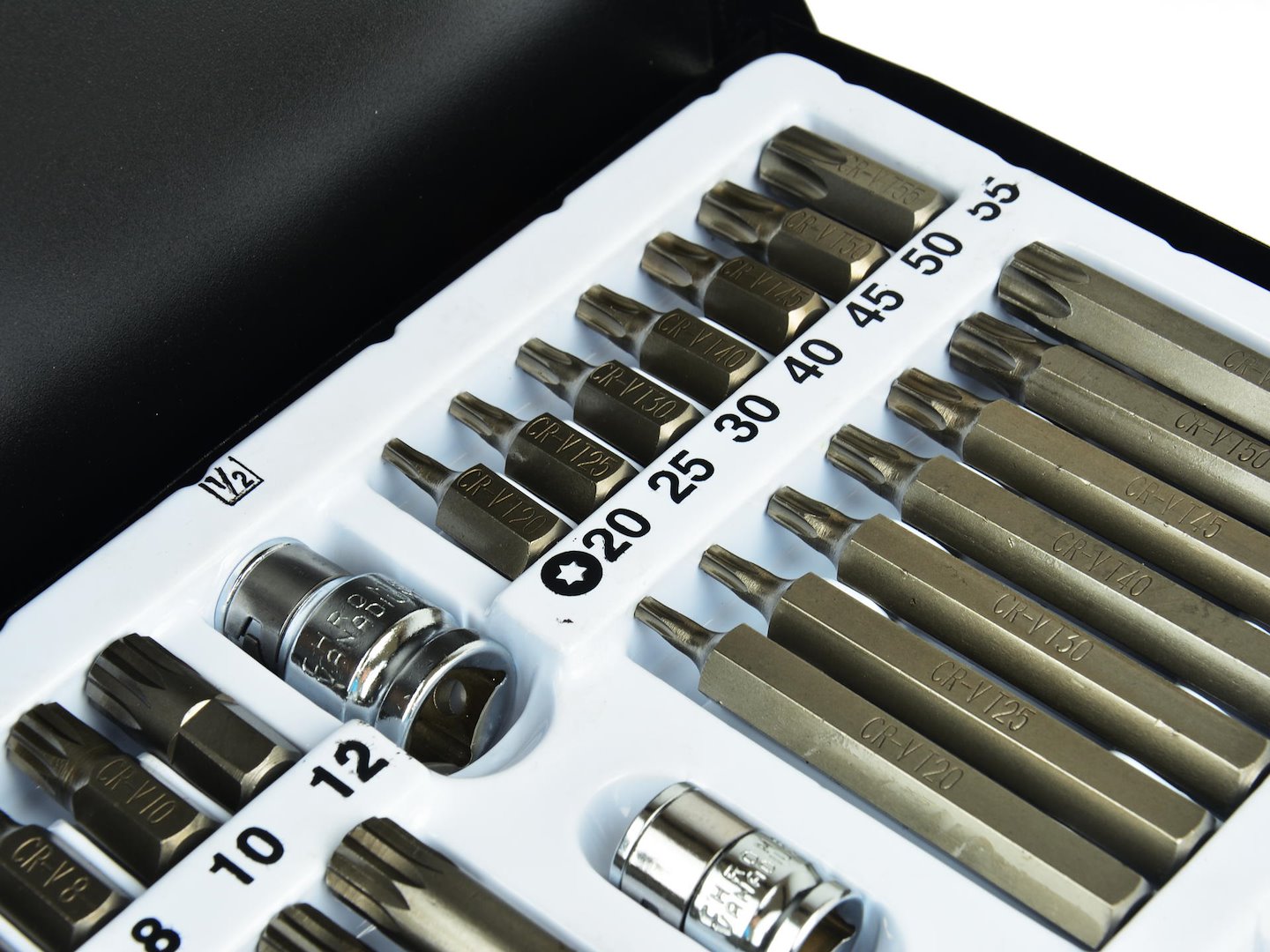 40-delige bitset Hex Spline & Star in metalen doos
