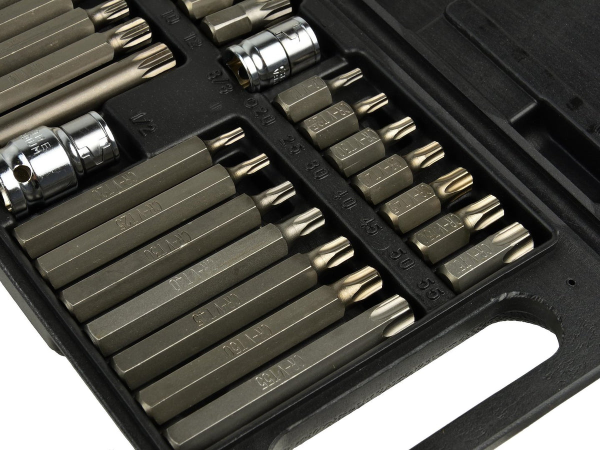 41-delige bitset Hex Spline & Star in kunststof doos