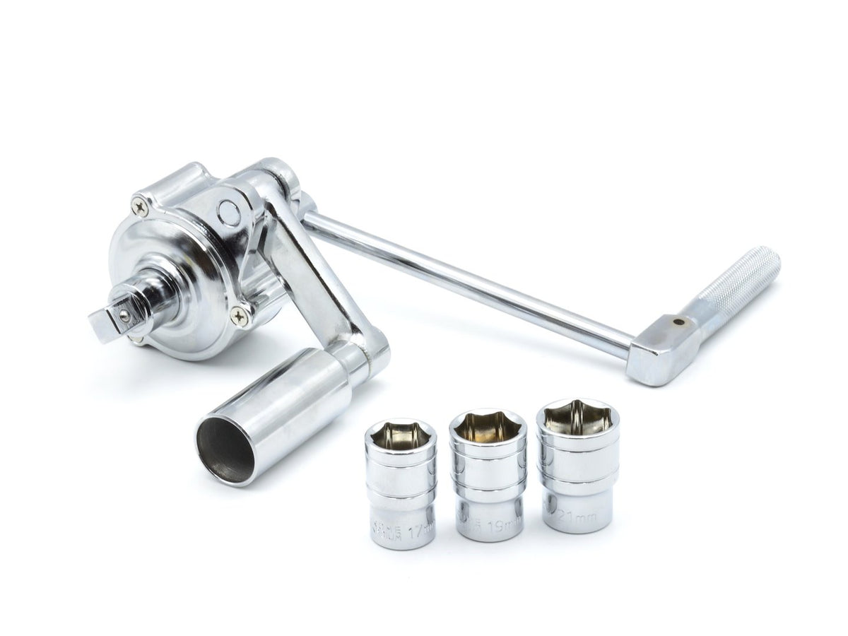Arbeidsbesparende sleutel 1/2" 1:16 + doppen 17mm,19mm,21mm