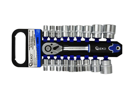 Dopsleutelset CrV 1/2" aandrijving 8-32 mm 19-delig