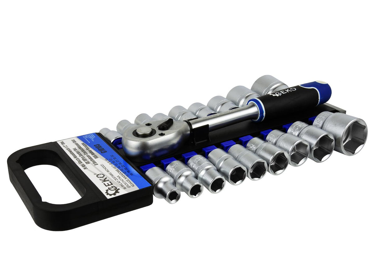 Dopsleutelset CrV 1/2" aandrijving 8-32 mm 19-delig