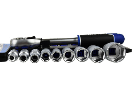 Dopsleutelset CrV 1/2" aandrijving 8-32 mm 19-delig