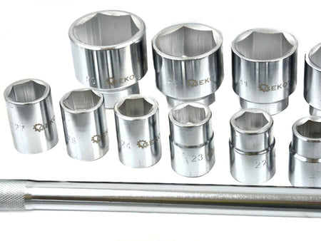 6-punt dopsleutelset 3/4" 19-50mm 21-delig /metalen kist/