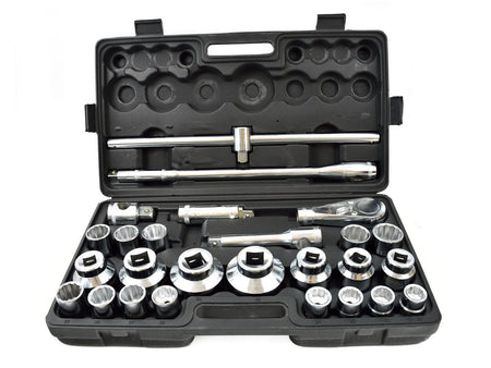 12-punt dopsleutelset 3/4" & 1" aandrijving 21-65mm 26-delig