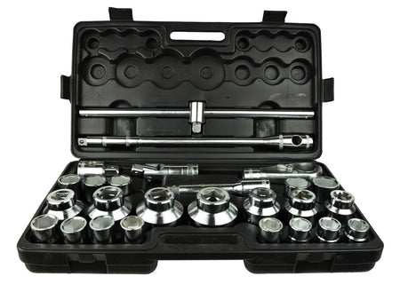 6-punts doppen-set 3/4" & 1" aandrijving 21-65mm 26-delig
