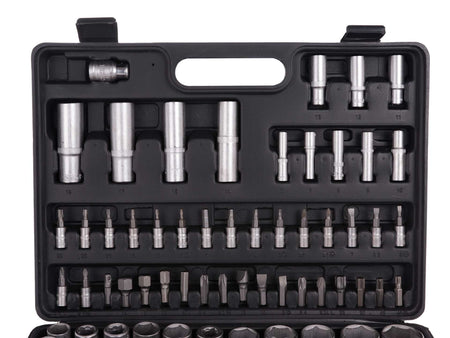 Doppenset met ratels, adapters en verlengstukken 1/2 en 1/4 inch aandrijving 94-delig