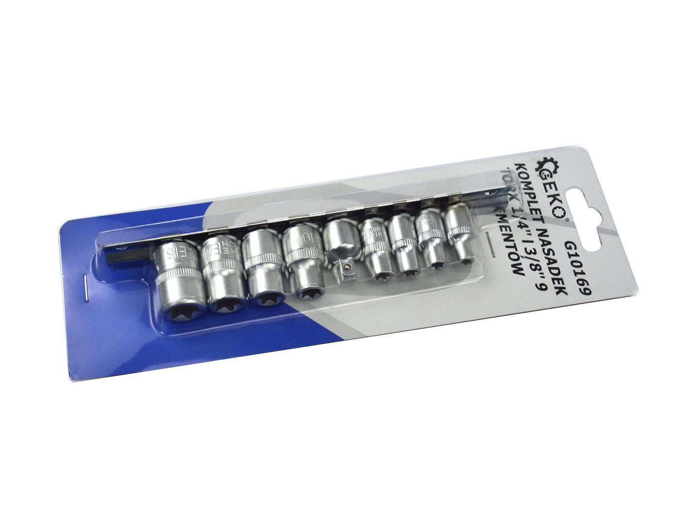 TORX-dopsleutelset E5-E16 CrV 1/4 & 3/8 inch aandrijving 9 stuks