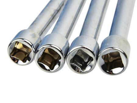 1/4" aandrijflengte-set 4 stuks GEKO Profi