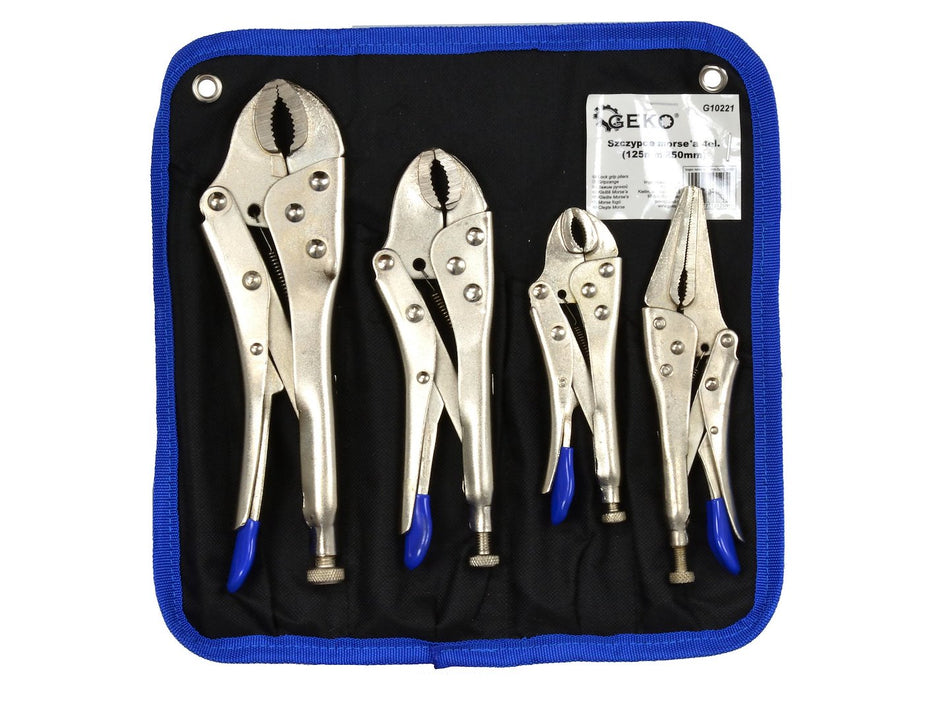 Gripknijptangen set 4 stuks 125mm - 250mm