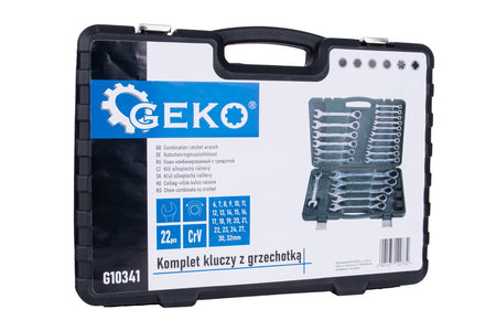 Ratelsleutelset 6-32mm 22 stuks (ALU koffer)