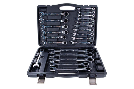 Ratelsleutelset 6-32mm 22 stuks (ALU koffer)