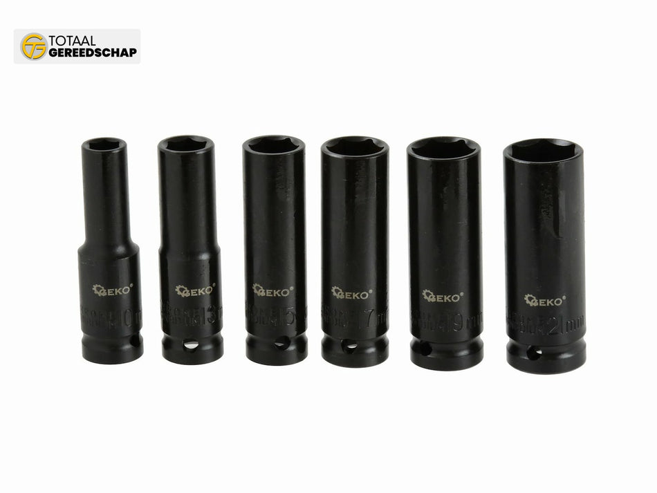 Deep sockets 1/2" 10-21mm