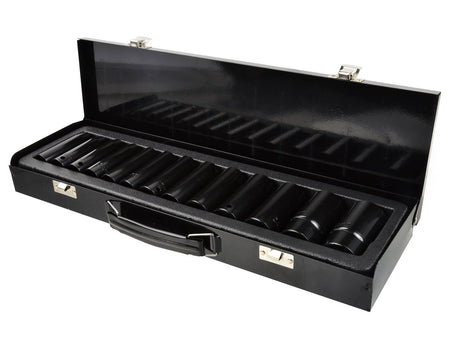 Slagschroefmoersleutel dopset 1/2” SW 10-30 MM diep en 78 MM Cr-Mo