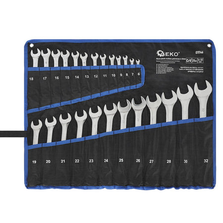 Gepolijste combisleutelset 6-32mm 25 stuks