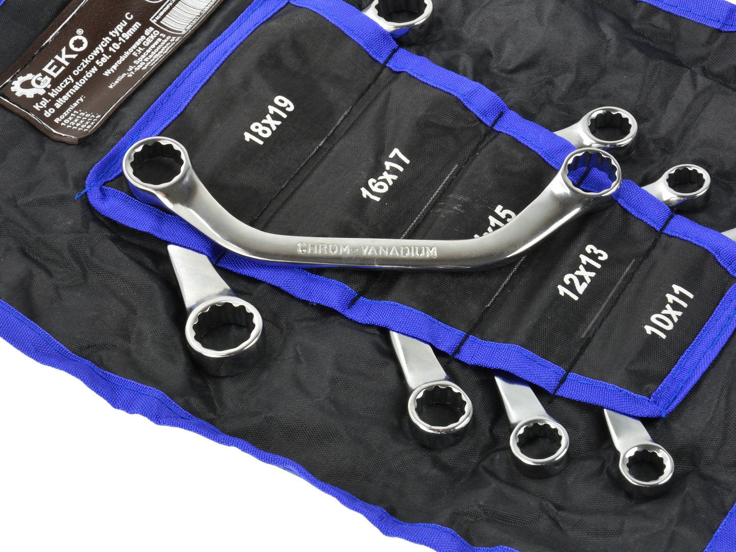 C-type moersleutelset voor alternatoren 10-19mm 5 stuks