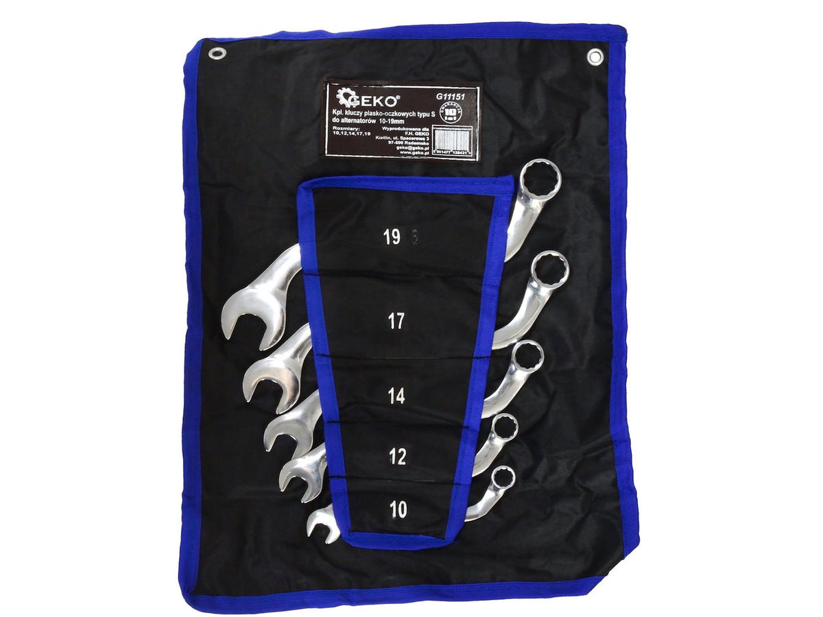 Set S-type steeksleutels voor alternatoren 10-19mm