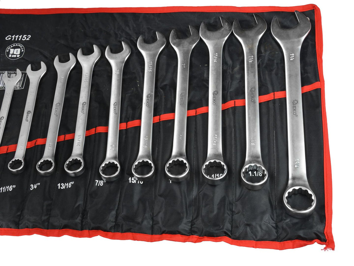 Combinationsleutelset inch 1/4"-1-1/4"
