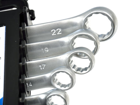 Satinafwerking Combinatiesleutel Steeksleutel Set 6-22mm 12st CrV (Opbergrek)