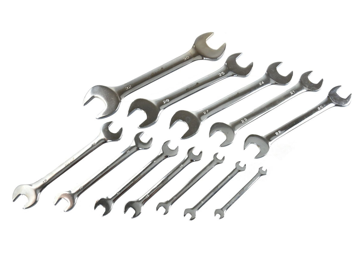 Gepolijste ringsleutelset 6-32mm 12st (Opbergrek)