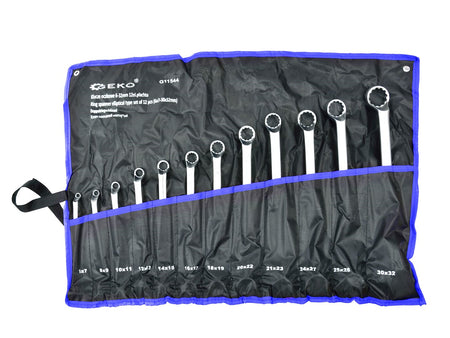 Dubbelzijdige ringsleutelset 12st (6x7-30x32mm)
