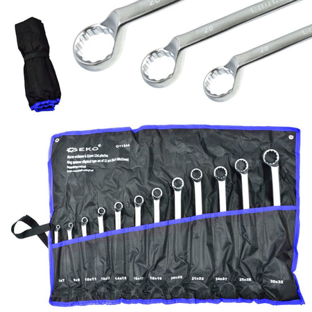 Dubbelzijdige ringsleutelset 12st (6x7-30x32mm)