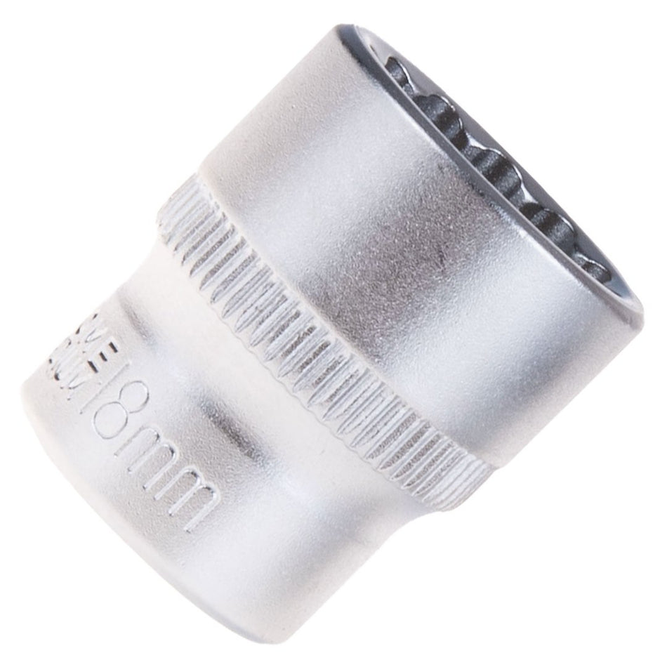 Dopsleutel 12-kant. 3/8" CRV 18mm
